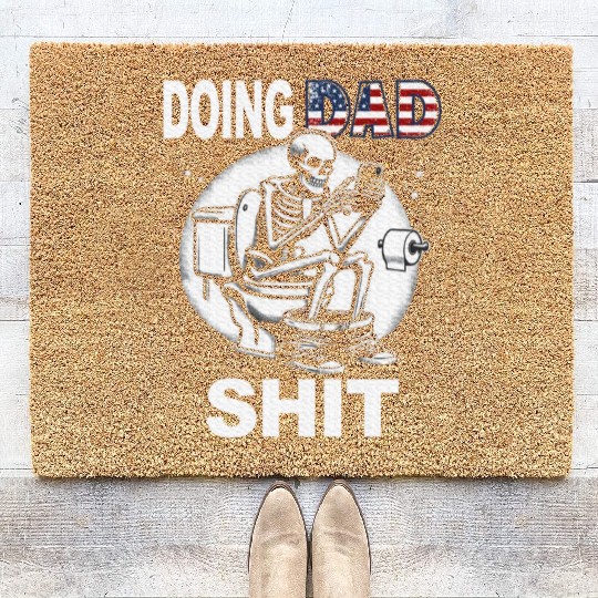Doing Hot Dad Shit US Vintage Skeleton Coir Doormats