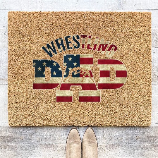 Wrestling Dad Gifts American Coir Doormats