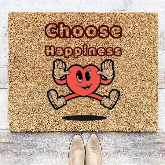 Choose Happiness: Embrace Joy and Positivity Coir Doormats