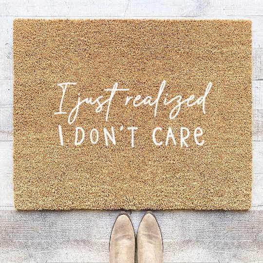 Bold Affirmation Text Design Coir Doormats