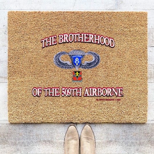 Ol Koot Designs BROTHERHOOD AIRBORNE Coir Doormats