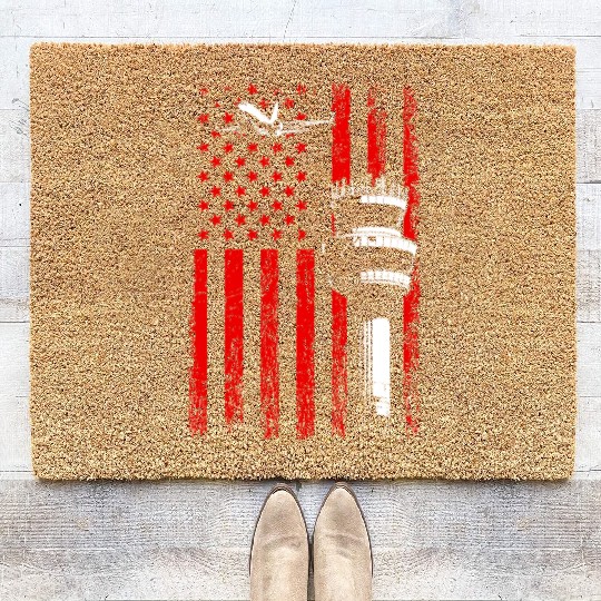 American Flag US, air traffic controller Coir Doormats