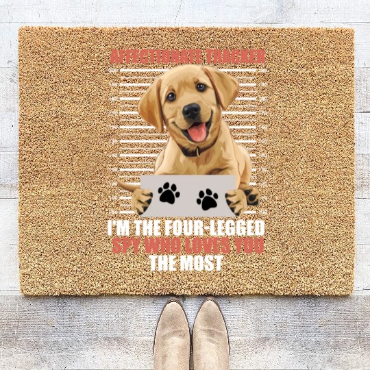 Labrador AFFECTIONATE TRACKER Four Legged Spy Coir Doormats
