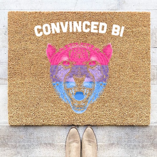 Convinced Bi Bisexual LGBTQ Bi Pride LGBT Pride Mo Coir Doormats