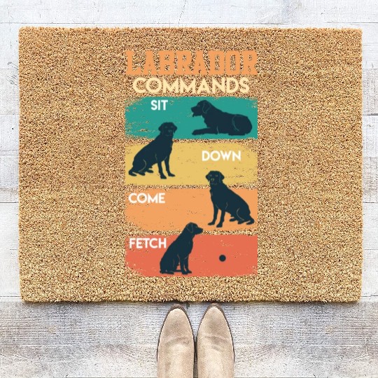 Labrador COMMANDOS Labrador Lovers Funny Coir Doormats