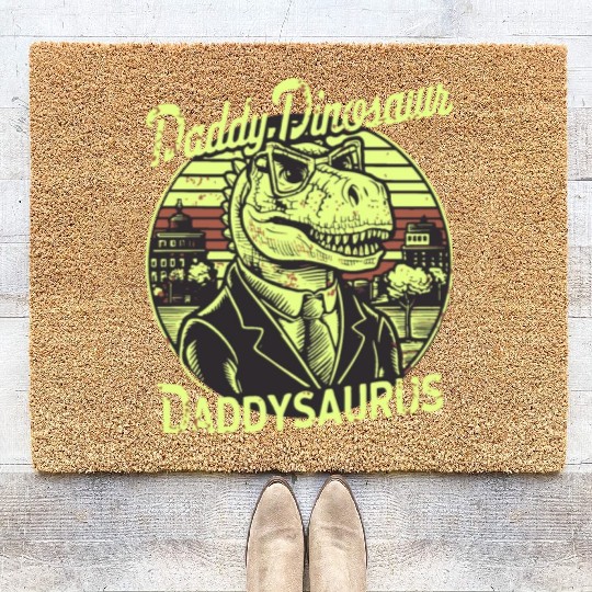 Daddy Dinosaur Daddysauru Supernatural Coir Doormats