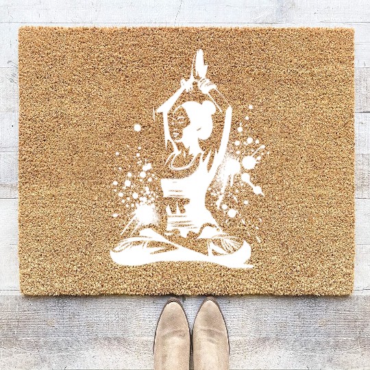 Asian Meditation Relaxation Yoga Teacher Coir Doormats