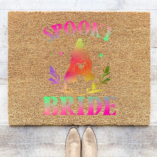 Spooky Bride Bridal Party Bachelorette Party Hallo Coir Doormats