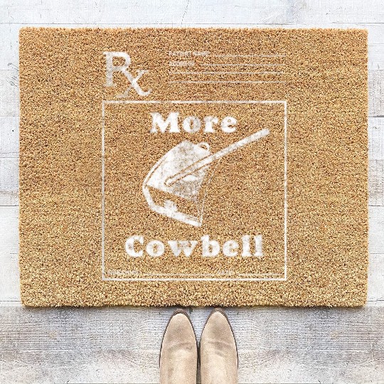 Funny Cowbell Novelty Comedy Coir Doormats