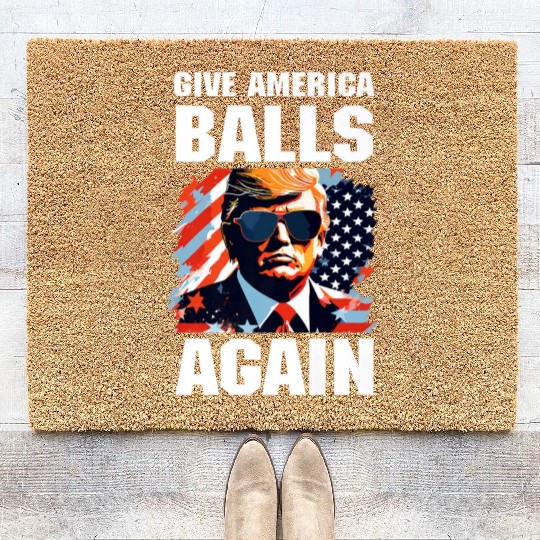 America Trump 2024 Patriotic Republican Coir Doormats