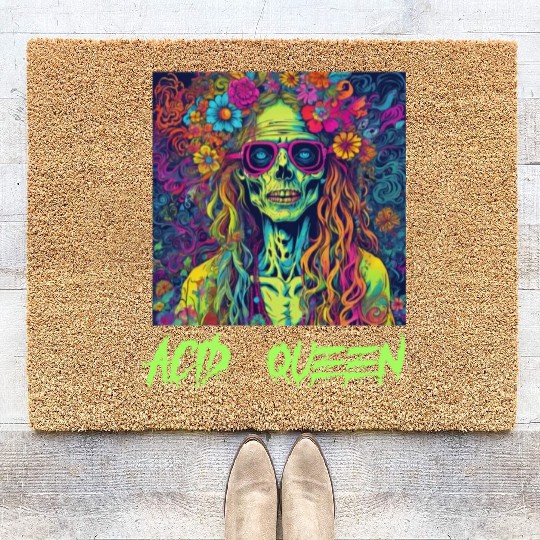Zombie Acid Queen of the Apocalypse Coir Doormats