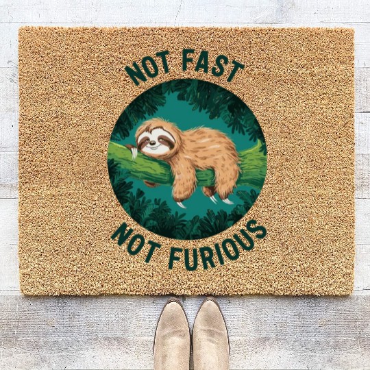 NOT FAST NOT FURIOUS Classic Coir Doormats