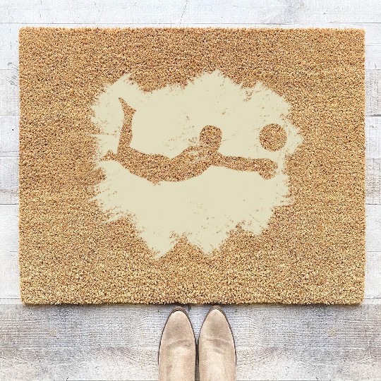 Volleyball Beach Grunge Vintage Coir Doormats