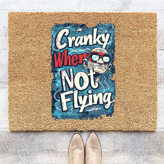 Cranky When Not Flying Coir Doormats