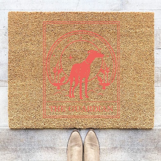 Tarot Greyhound Dog Celestial Whippet Tarot Card Coir Doormats