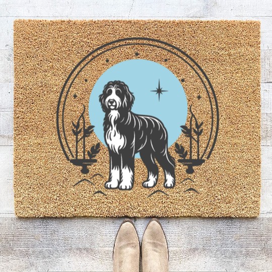 Bernedoodle Tarot Card Dog | Celestial and Starsee Coir Doormats