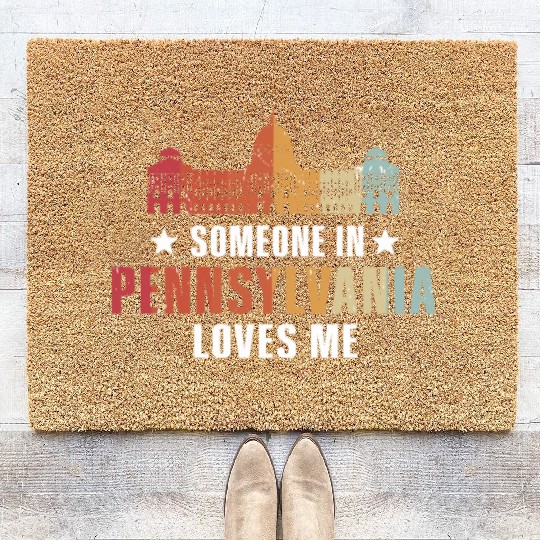 Someone In Pennsylvania Loves Me Coir Doormats