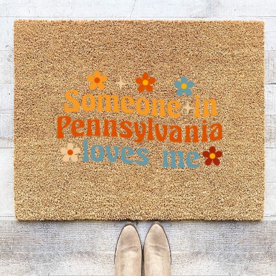 Someone In Pennsylvania Loves Me Coir Doormats