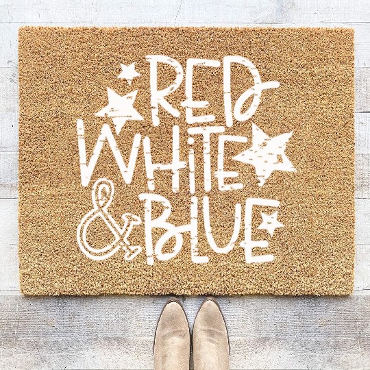 Red White And Blue Coir Doormats