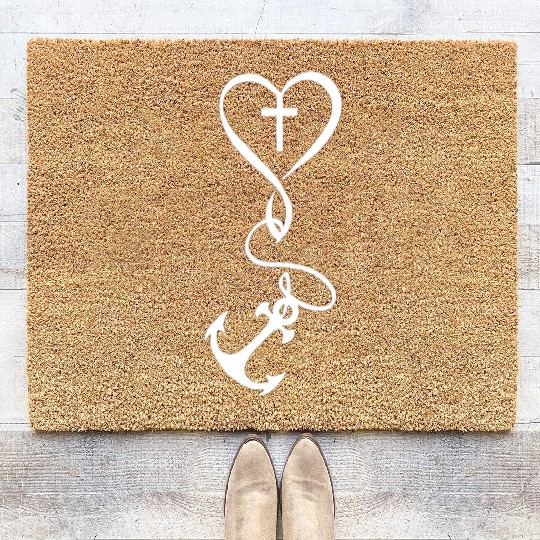 Virgin Mary jesus bible christian religion madona Coir Doormats