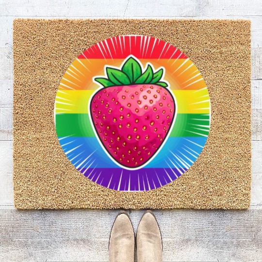 LGBTQ Strawberry Coir Doormats