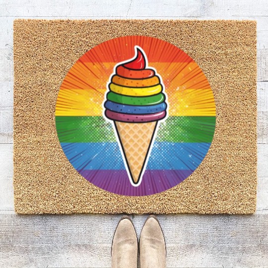 LGBTQ Ice Cream Coir Doormats