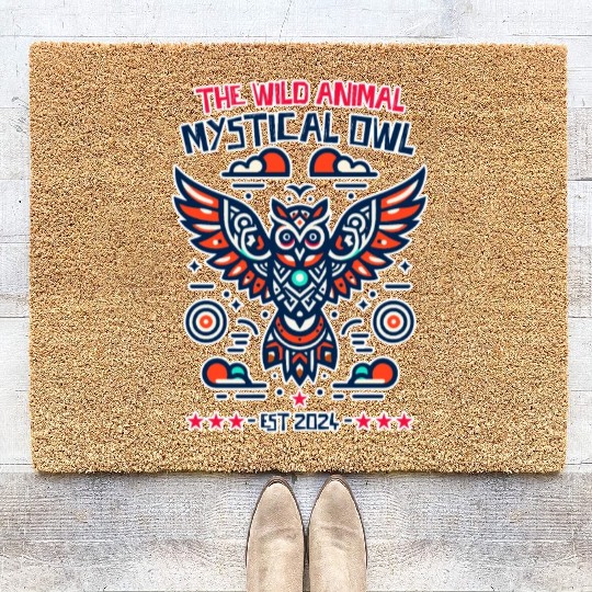 supernatural mystical owl Coir Doormats