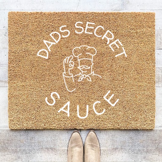 Dads Secret Sauce Cooking Design Coir Doormats