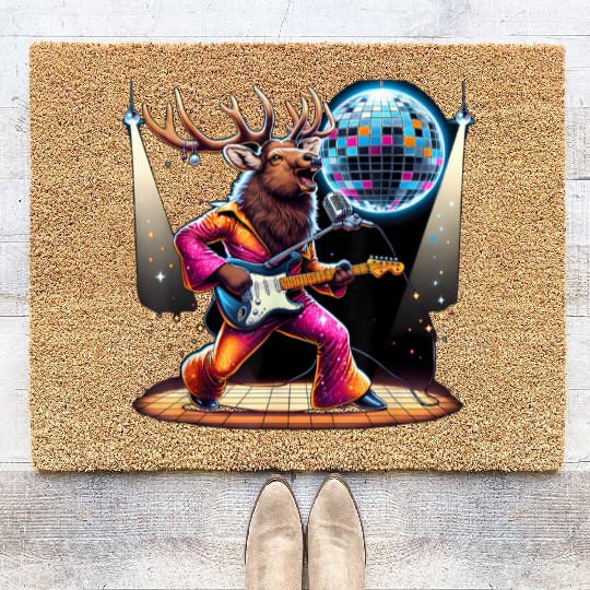 Disco Ball Guitar Elk Coir Doormats