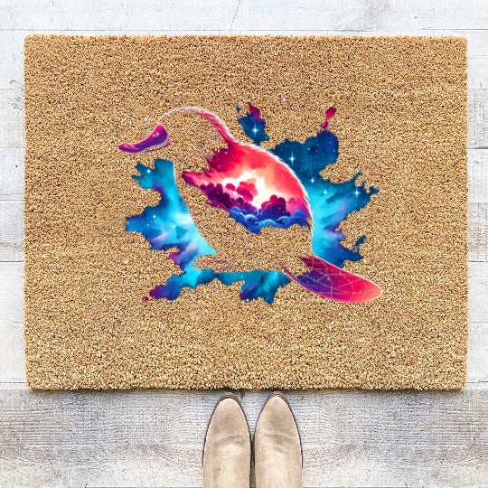 Cool Platypus Galaxy Space Art Coir Doormats
