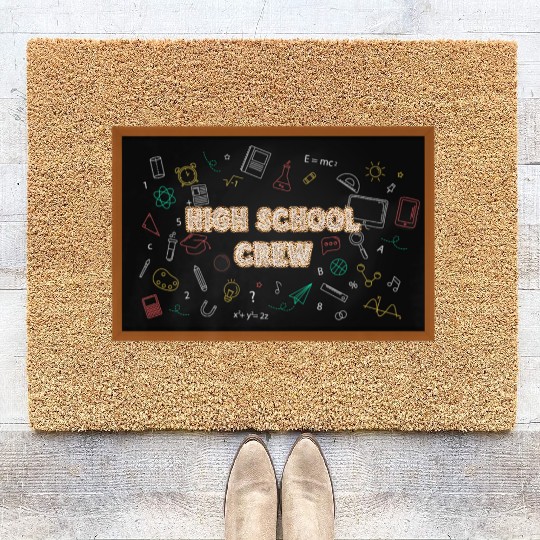 High School Crew First Chalkboard Coir Doormats