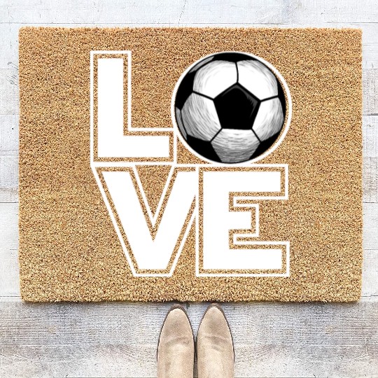 Futsal LOVE Funny Soccer Futsal Coach Coir Doormats