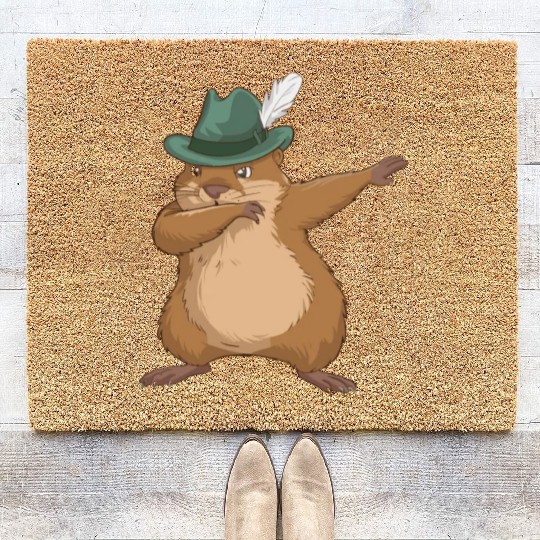 Groundhog Marmot for a Marmot lover groundhog fan Coir Doormats