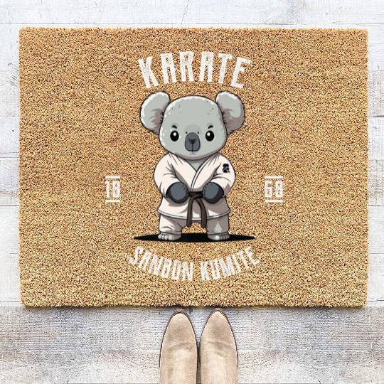 Karate Koala Japanese Martial Premium Coir Doormats
