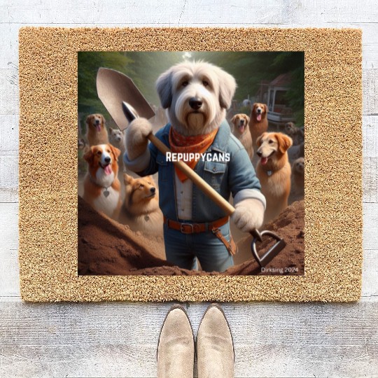 Funny and cute animal or pet Republican Coir Doormats