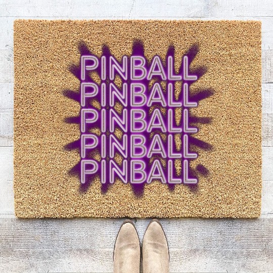 Pinball Purple Neon Coir Doormats