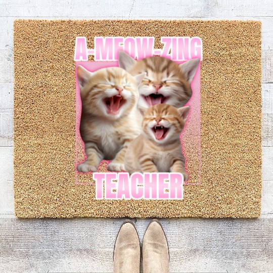 A-meow-zing Teacher Coir Doormats