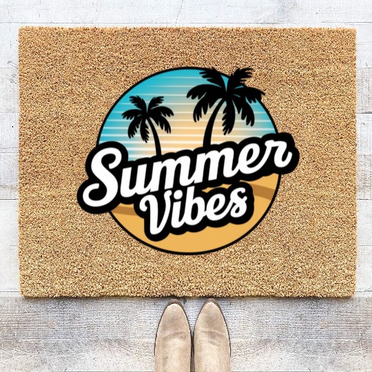 Tropical Sunset Escape Coir Doormats
