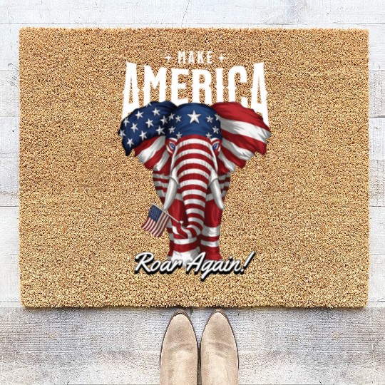 Republican Make America Roar Again Election 2024 Coir Doormats
