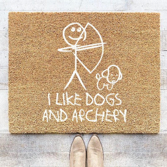 Archery Dog Long Bow Archer Compound Bow Coir Doormats