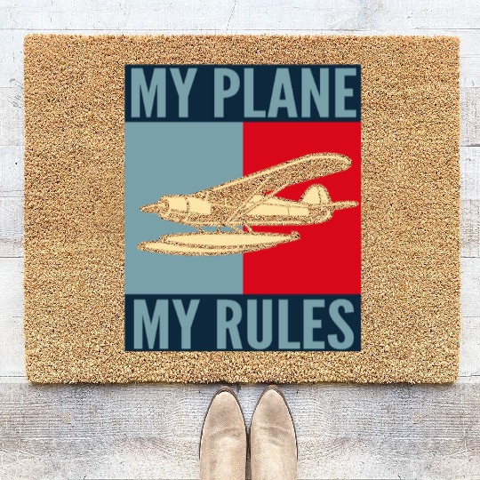 Pilot My Airplane My Rules Coir Doormats
