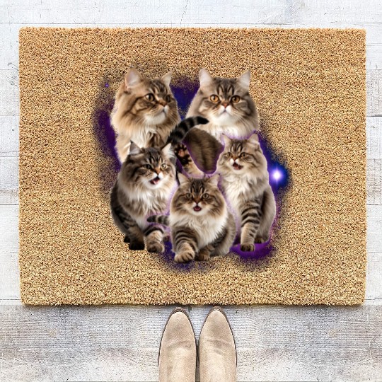 Persian Cat Pet Animals Lover Design Coir Doormats