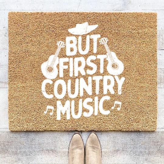 But First Country Music Cowboy Western Coir Doormats