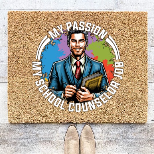 School Counselor My Passion My School Psychologist Coir Doormats