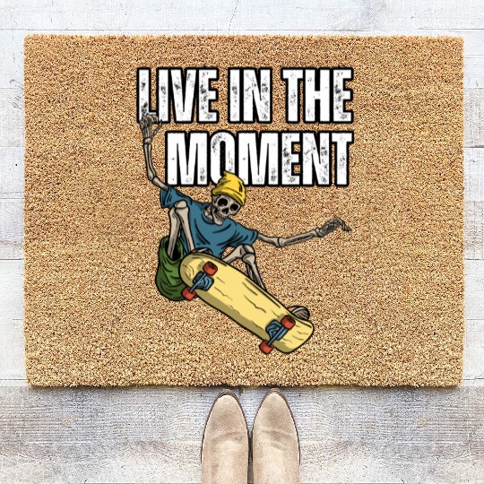 Skater's Live in the Moment Inspiration Coir Doormats