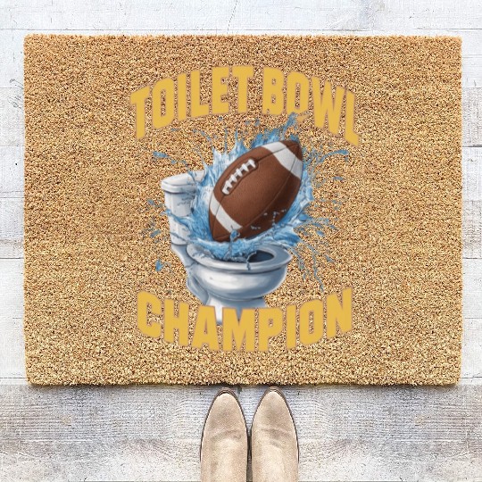 FUNNY TOILET BOWL CHAMPION 2024 FANTASY FOOTBALL Coir Doormats