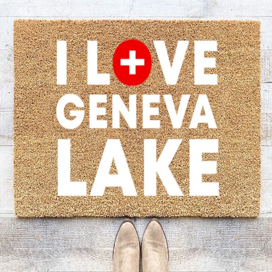 Lake Geneva Switzerland Attractions Weather Coir Doormats