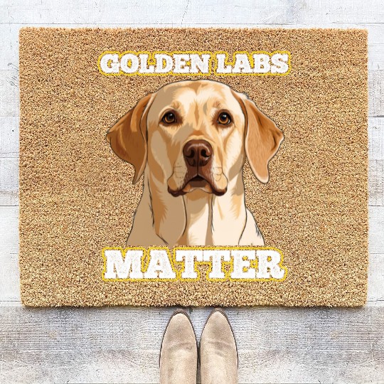 Golden Labrador GOLDEN LABS MATTER Labrador Coir Doormats