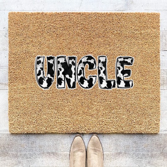 Uncle Cow Pattern Print Coir Doormats
