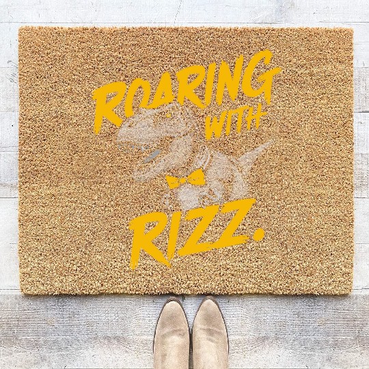 Embrace Rizzler Life with a Dinosaur Twist for Coir Doormats